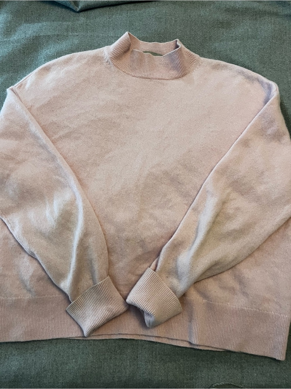 Everlane Dusty Pink Mock Neck Sweater